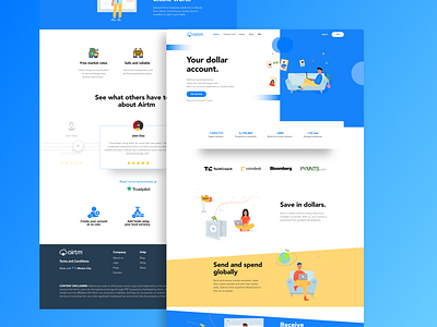 AirTM Website Redesign Concept 2020 branding clean colors design figma minimal product simple style guide typography ui ui design user experience user interface ux design web web design website