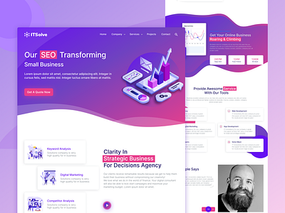 ITSolve: Web Design 2021 agency clean concept concept design figma gradient minimal ui web web design web designer website