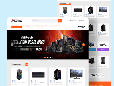 CompraGamer Home-Page Redesign 2021 argentina clean figma concept concept design hardware minimal store ui web web design web designer website