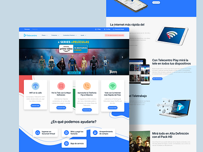 Telecentro Website Redesign 2021 argentina clean concept concept design figma minimal ui web web design web designer website