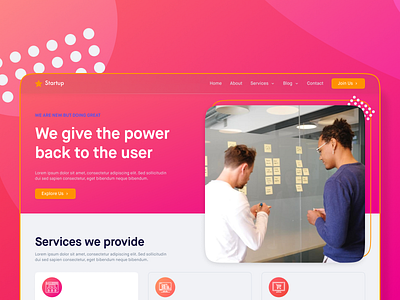 StartUp website redesign