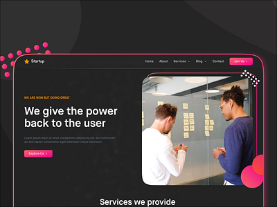StartUp - Dark Mode 2021 clean design figma gradient minimal ui web website