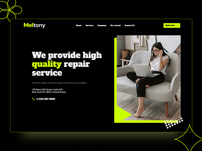 Meltony website redesign concept