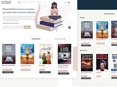 Planeta De Libros Web Redesign books clean design figma flat icon minimal photoshop typography ui undraw vector web web design website