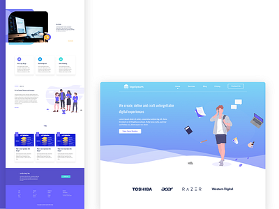 Digital Agency v5 Landing Page 2020 2020 trend agency agency website branding clean company design digital figma landing page minimal photoshop web design