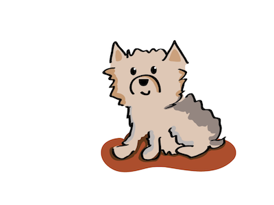 Illustration of my dog dog illustration vector yorkie