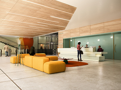 office reception  CGI Architecture visualisation