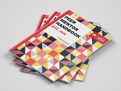 University of Salford - Peer Mentor Handbook branding brochure design colour and lines editorial design geometric design illustration publication publication design university of salford