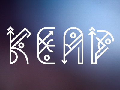 'Keap' Typeface illustration type typography vector