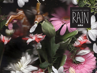 Goodtime Boys 'RAIN' 12" Lp (detail) collage effect grunge old photo school style