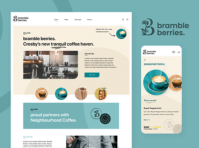 Bramble Berries Coffee Shop branding coffe shop coffee coffee shop ui design graphic design product designer ui ui ux ui design user experience user interface ux