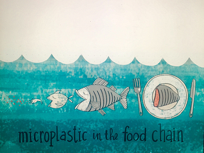 Food Chain foodchain illustration microplastic ocean