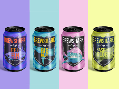 BrewShark adobe art beer branding cans design digital art graphic design identity illustration illustrator logo marketing packaging photoshop procreate shark