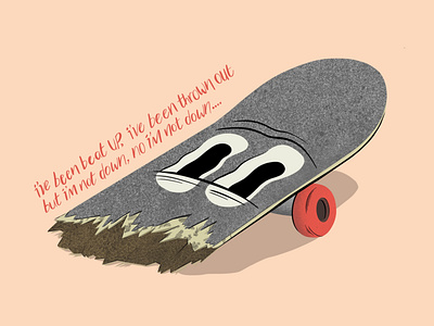 Broken Board Illustration art artwork design digital art illustration illustrator procreate skateboard skateboards the clash typography
