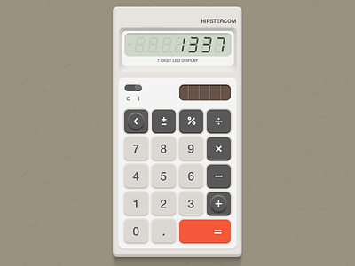 Caclulator concept calculator classic minimal retro vintage