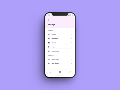 Daily UI Settings page daily ui illustration minimal mobile mobile app design settings simple typography ui ux