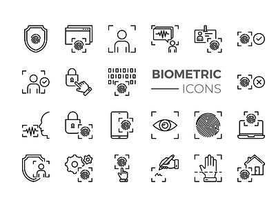 biometric line icon