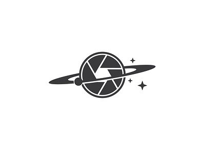 Shutter Planet app astronaut badge clean icon logo palette photographer photograpy planet shutter simple