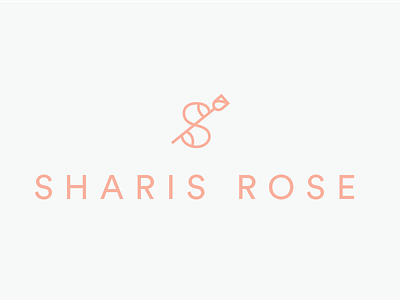 Sharis Rose Lockup identity logo monogram rose s