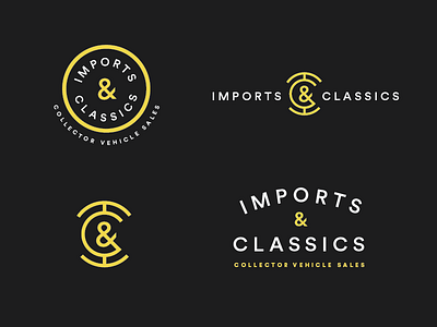 Imports and Classics identity system ampersand branding identity logo system