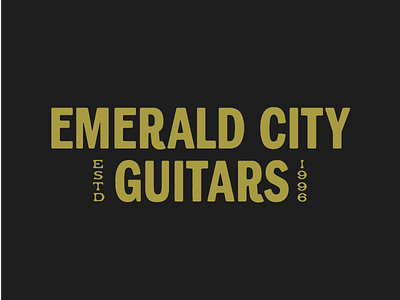 Emerald City Guitars 02 guitars logo vintage