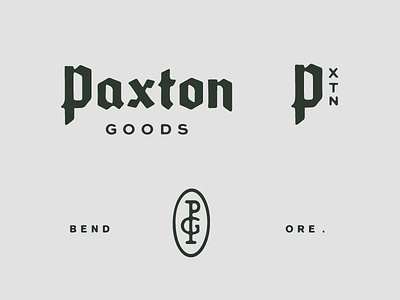Paxton Goods lockup logo stamp system