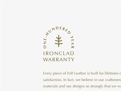Warranties can be sexy too folk leather logo sea stamp warrenty