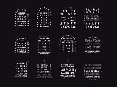 ALL ACCESS blackletter graphic lockup shirt
