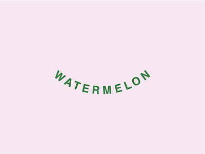 Watermelon logo typography watermelon