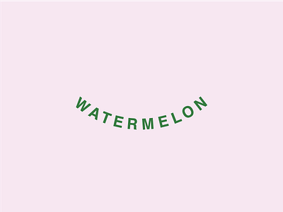 Watermelon logo typography watermelon