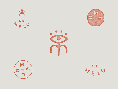 De Melo flower logo stamp