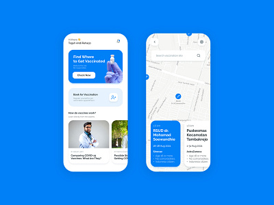 Vaccination Booking and Information App with Maps