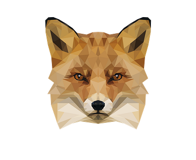 Polygon Fox animal fox polygon vector wild