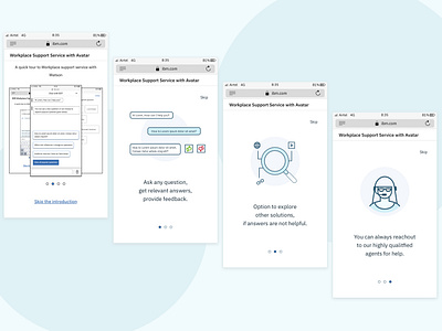 Mobile screen for WSSA chatbot introduction