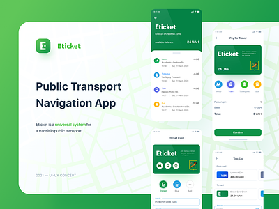 Eticket Green mobile app banking clean colorful concept electronic card interaction layout payment payment form topup transfer money ui design ux design