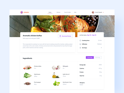 Culinary Web Platform: Recipes & Insights branding clean colorful concept cooking culinary dashboard delivery design system food and drinks food tech interaction meat minimal recipe ui ui design ux design web design web platform