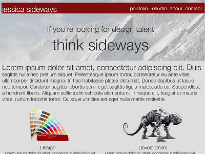 Think Sideways concepts course work helvetica neue layout user centred design