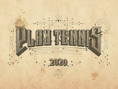 Play Tennis Vintage branding design typography web