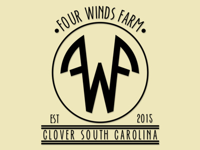 Four Winds Farm branding design illustration logo tshirt design vector