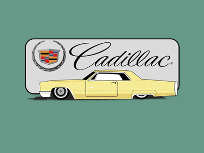 66 Cadillac branding cadillac design illustration logo tshirt design vector