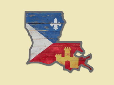 Acadian Flag State Of Louisiana