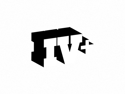 IV+ branding logo minimal negative space vector