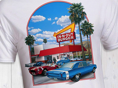 Art for In n Out Burger. advertising automotive design illustration technical illustration