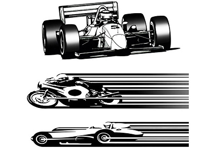 Motorsport Ink Drawings advertising automotive cutaway design illustration line art logo motorcycle technical illustration