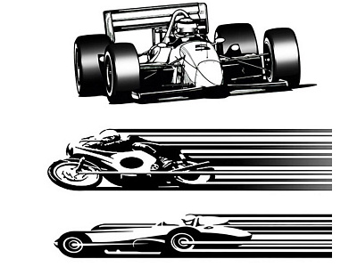 Motorsport Ink Drawings