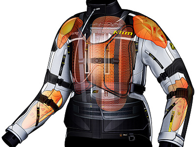 KLIM jacket technical illustration