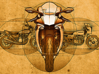 Cycle World cycle world illustration line art motorcycle technical illustration