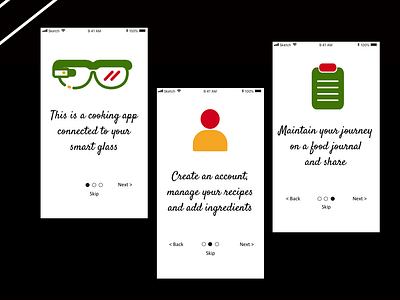 Onboarding ar cooking design mobile onboarding pagination recipe