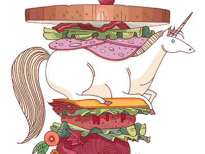 Diverse Sandwich conceptual design drawing editorial illustration plansponsor