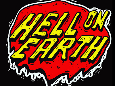 Hell On Earth design patch stickers superlow vector